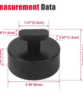 Rubber Jack Pad Set For Corvette C5 C6 C7 C8 With 4 Piece Set And Storage Bag showing measurements and size dimensions.