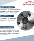 Rear Wheel Hub Assembly 512403 Fits Toyota Corolla 2009 To 2019 Matrix 2009 To 2014 And Pontiac Vibe 2009 To 2010 ABS 5 Lug