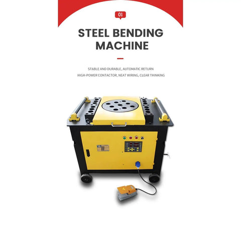 Automatic Rebar Bending Machine For Heavy Duty Steel Bar Tasks Featuring Solid As A Rock Build and Contractor Favorite Setup, top view.