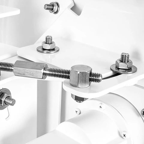 Close-up of Bulk 400 Piece Flat Washers Set in use on machinery, zinc plated carbon steel for screws bolts furniture repair hardware projects.