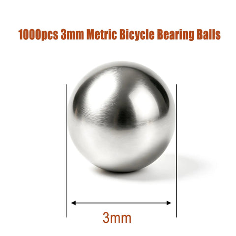 1,000 Count 3mm Stainless Steel Bearing Balls Set For Auto Parts, Bicycles, Casters And Drawer Slides, High Precision 304 Stainless Steel, Uniform Size, Smooth Burr-Free Finish, Great For Mixing Paint, Nail Polish, And Other Stirring Tasks, 3mm ball