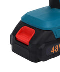 Nifty 2-Speed Cordless Drill for Home Use with US Plug Provides Two Flexible Speed Settings and Forward and Reverse Control for Quick Screw Jobs side view showing battery pack and control switch.