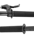 Close-up of black handlebar grips with brake lever on 24 Inch Kids Freestyle BMX Bike For Beginners For Boys And Girls Aged 7 To 12