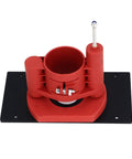Router Lift Base Kit Slick Flip Tray Insert Plate Polished Abs Body Stainless Steel Spindle Ultra Smooth Hella Accurate Hand Crank Fine Tuner Heavy Duty Woodworking Gear in red with black base