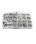 Hex Socket Screw and Nut Kit, 880-piece Stainless Steel Set with Round Cap Head Bolts and Nuts, M2 to M5 Sizes, Grab-and-Go DIY Metalworking Kit for Fast, Durable Fixes in organizer case