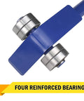 Heavy Duty Pry Lever Bar Workhorse With Wheels And Four Wheel Bearings Three Ton Load Capacity Four And A Half Foot Steel Handle