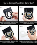 Universal Spray Gun Led Light With Adjustable Lumens And Color Temp Straight Up Crisp Illumination Rechargeable Garage Staple For Dope Coats And Total No Glare Precision Finishing Work connection steps