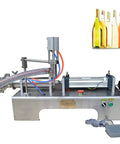 Pro Shop Heavy Duty Stainless Steel Automatic Liquid Filling Machine 10 To 2500 Ml Pneumatic Single Nozzle with hose and controls.