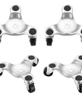 4 Pack Steel Tri Dolly Set With 3 Wheel Furniture Movers For Heavy Lifts Up To 220 Lbs Each, Heavy Duty Steel Construction, Top View