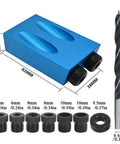 Pocket Hole Jig Set For Woodworking, 14-Piece Multi Tool Kit With 15-Degree Angled Guides, screws, and drill bit