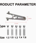 Watch Spring Bar Pliers Tool With Hardened Steel 10 Tip Pins For Watch Band Replacement Adjustable Screw Lock Tweezers