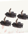 Retro Vintage Wooden Jewelry Box Latches Set 4 Alloy Draw Latch Locks with Screws for Furniture Cabinets Boxes Chests DIY Projects and Home Decor Hardware
