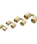 Set of 8-18mm Brass Barrel Concealed Cabinet Hinges for cabinets and small furniture doors, built tough and rust-resistant, smooth operation