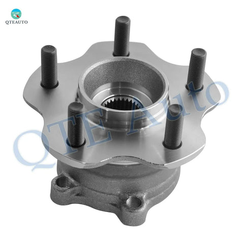 Rear Wheel Hub Bearing Assembly Replacement Pair For 2015 2023 Nissan Murano AWD And Compatible Infiniti JX35 QX60 Altima Models 2 Piece Set Durable OEM Grade Bearings For Easy Installation And Strong Ride, showing a metal hub with studs and flange.