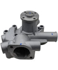 High Performance Engine Water Pump Circulation Kit Compatible With Toyota Camry And Honda Accord And Nissan Altima Gasket Included For Optimal Cooling System Temperature Balance Coolant Flow Control, silver metal pump, detailed angle.