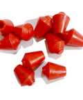 Fencing Practice Sword Tips For Foil And Epee, Rubber Replacement Tips With Blunt Ends, Wear-Resistant Rubber Construction, Red Epee Tips Pack Of 10