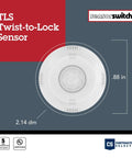 Twist To Lock Motion Sensor With Photocell And PIR Detection For Lithonia Lighting Compact Pro Luminaires, front view