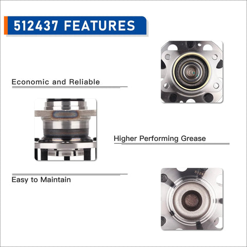 Rear Wheel Bearing Hub Assembly Replacement Fits 2011-2020 Hyundai Azera, 2010-2014 Sonata, featuring economic design and higher grease performance