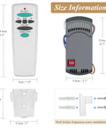 Universal Ceiling Fan Remote Control Kit Replacement For Multiple Brands And Models with size dimensions and components shown