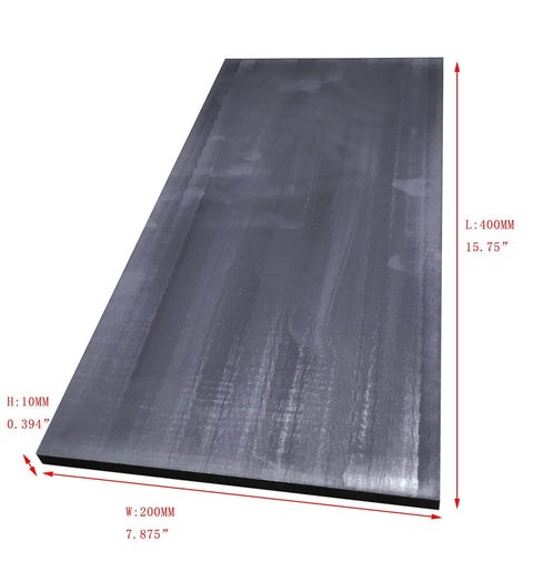 Graphite Plate For EDM Milling Surface 400mm X 200mm X 10mm With 0 To 0.05mm Tolerance Grey Graphite Block angled view