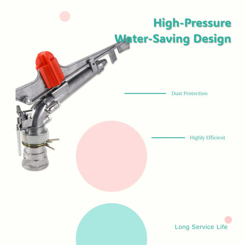 2 Inch Water Spray Gun For Big Coverage Rotary Sprinkler For Farm Lawn And Garden Irrigation with aluminum swivel arm