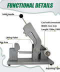 Functional details of Semi Automatic Vegetable Strapping Machine Compact PE PVC Film Tying Tool showing solid handle and bundling area.
