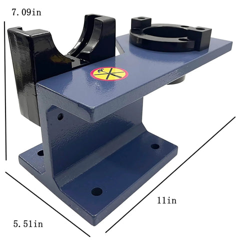 CAT50 CNC Tool Holder Tightening Fixture Clamp with dual locking, steel construction, dimensions 7.09x5.51x11 inches for precision machining
