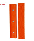 Two Pack Magnetic Soft Rubber Jaw Pads For Bench Vise And Drill Press Clamps Nonmarking Cushion Protectors Orange 6 Inch