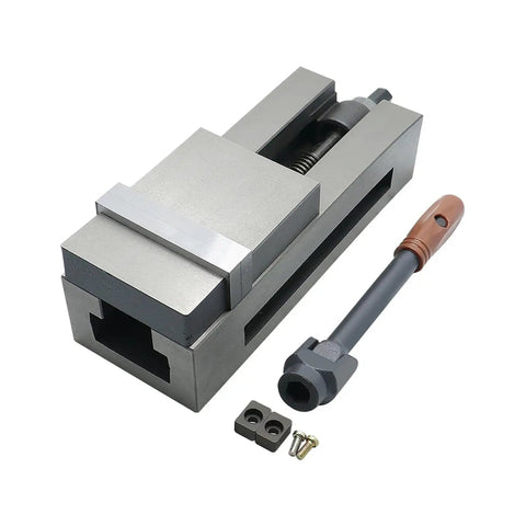 Beefy Heavy Duty CNC Vise 4 Inch 6 Inch With Quick Adjust Slide Bar One Piece Integrated Angle Fixed Milling Fixture For Milling Machines And Precision Machining Projects At Hardware Stores, with handle and clamps