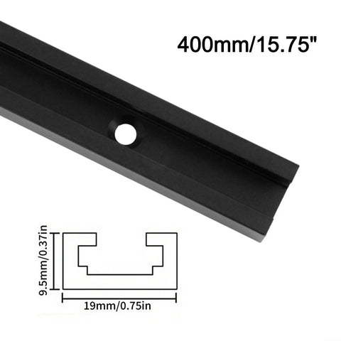 Beefy Pro Grade Aluminum T Track For Woodworking With T Slot Miter Jig, Table Saw And Router Bench Accessory, 400mm Length