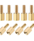 Brass Go-To M2.5x6Mm Plus 6Mm Male-Female Hex PCB Spacers Standoff Set for FPV Drones, Quadcopters, Computers and Circuit Boards, 100 Pieces