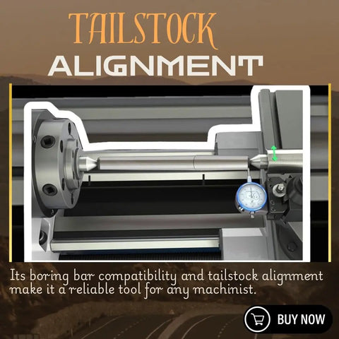 Pro Grade Precision 335mm Lathe Alignment Test Bar With Morse Taper 3, EN31 Alloy Steel Hardened And Ground in use