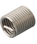 Close-up of stainless steel helicoil insert from 140 Piece Metric Thread Repair Kit M3 To M12 Stainless Steel Helicoil Set For Aluminum Magnesium And Steel Hardware Fixes, Vibration Resistant Locking Wire Inserts, High Strength Inserts To Repair Damaged Threads
