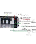 Diagram of Heavy Duty 12 Volt Universal Auto AC Electric Compressor 20CC R134A with wiring connections and labels.