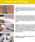 Easy Install PTFE Thread Sealing Tape For Shower Heads And Plumbing Fittings wrapped on pipe threads