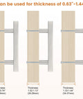 Pack of 10 Satin Nickel Stainless Steel Cabinet Handles with 76mm Hole Centers 127mm Overall Length for door thickness variations