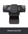 Straight Fire Top Tier HD Webcam Featuring Quick Release Privacy Shutters 1080P Full HD showing privacy shutter detail