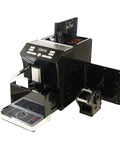 Skip The Line Top Tier Automatic Espresso Machine With Built In Bevel Gear Grinder And Fast Heating For Pulling Smooth Cafe Style Drinks Featuring One Touch Operation And 15 Bar Pump in sleek black design with visible coffee bean hopper.