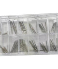 Assorted Stainless Steel Watch Winding Stems For Movements 2824 2836 2892 7750 Durable Replacement Pro Kit in clear case