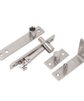 Heavy Duty Concealed Door Pivot Hinge, Stainless Steel, 180 Degree Rotation, 300 Lb Load, Adjustable Extension components