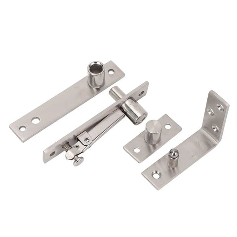 Heavy Duty Concealed Door Pivot Hinge, Stainless Steel, 180 Degree Rotation, 300 Lb Load, Adjustable Extension components