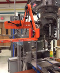 Interlocked Floor Mount Milling Guard Shield With Quarter Inch Lexan Window Built Tough OSHA Compliant Safety Barrier For Milling Machines Protective Guard For Operators Made In USA installed on milling machine