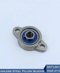 Top Notch Stainless Steel Pillow Block Bearings With 12mm Shaft For Industrial Mounting Where Smooth Rotation Is Key And Precision Rules Plus Install Super Easy So You Save Cash Getting Rock Solid Performance From Start To Finish. stainless steel pillow block bearing with 12mm shaft and blue seal, front view