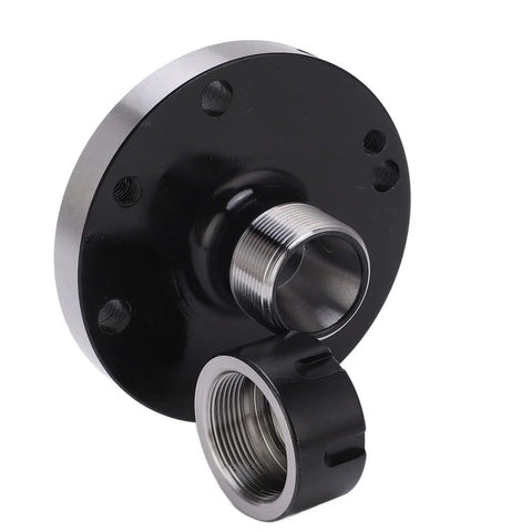 Heavy Duty 100Mm Diameter Collet Chuck Tool Holder For CNC Milling Machines Made From Super Durable Carbon Steel, black and silver design.