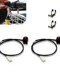 Badass Universal Motorcycle Kill Switch With Horn Button Handlebar Mounted Starter Toggle Wiring Harness Clamps for street and dirt bikes.