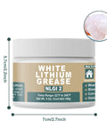 White Lithium Based Grease For Garage Door Tracks, Hinges And Sliding Mechanisms, Bearings And Gears Lubricant For Automotive, Marine, Industrial And Household Use, Heavy Duty EP Performance, NLGI Grade 2, 5 Oz.