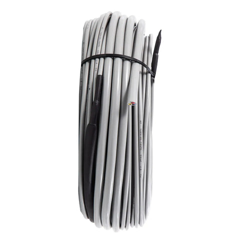Coiled Underfloor Heating Cable Kit For Tile Floors 1630W 240V, 425.8 ft long, visible wiring detail, temperature control ready
