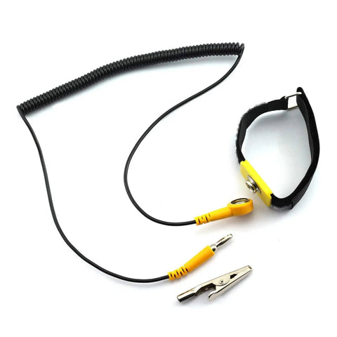 Everyday ESD Wrist Strap With Adjustable Band And Grounding Wire For Electronics Work Pro Grade Anti Static Electrostatic Discharge Band Black