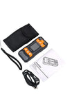 Pro Grade Digital Stud Finder And Wall Scanner Loaded With AC Wire Hunter Pipe Detector And Wood Moisture Meter with accessories.