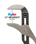 Tongue And Groove Pliers 480 BIGAZZ Straight Jaw With 90 Degree Teeth Forged Steel 20.25 Inch Length 5.5 Inch Jaw Beefy Grip For Tough Jobs And Big Tasks